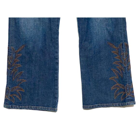 Ralph Lauren Jeans Co Bootcut Western Embroidered Leg Womens 14P 14 Petite - Picture 3 of 11